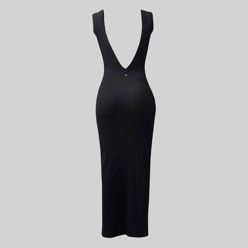 VESTIDO NEGRO KNIT MONASTERY